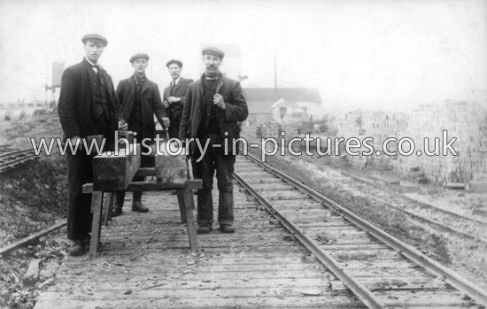 Railway Workers at Vange Works, Essex. c.1906
